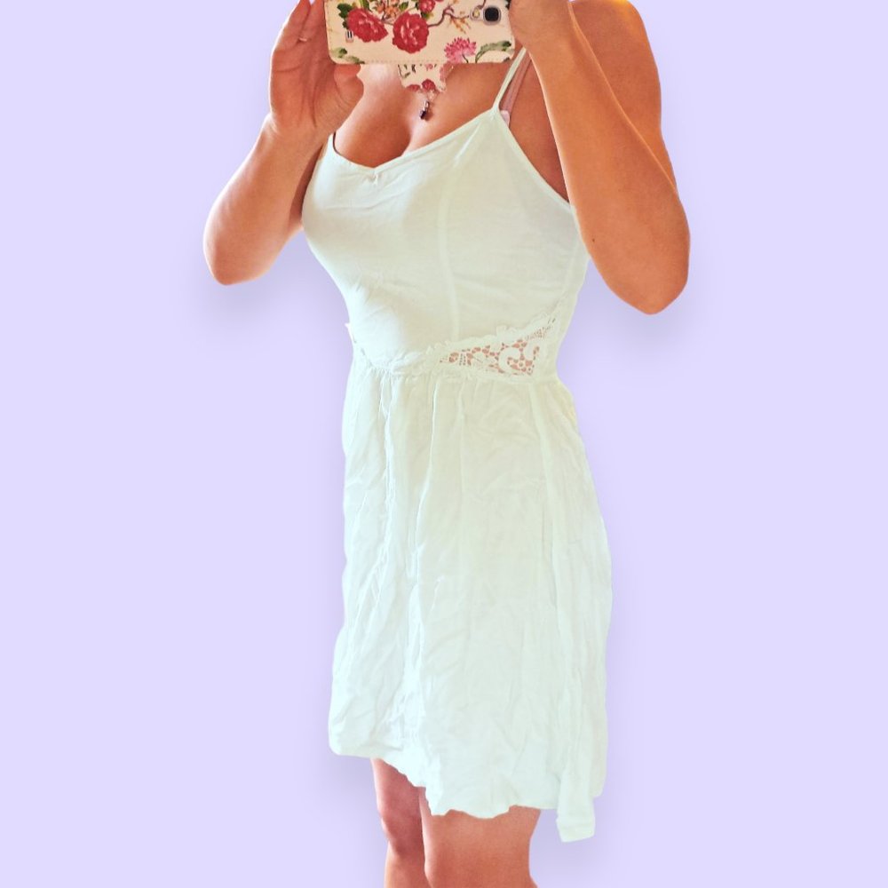 NWT Mint Green Skater Dress Lace Cutouts/Insets H&M DIVIDED S